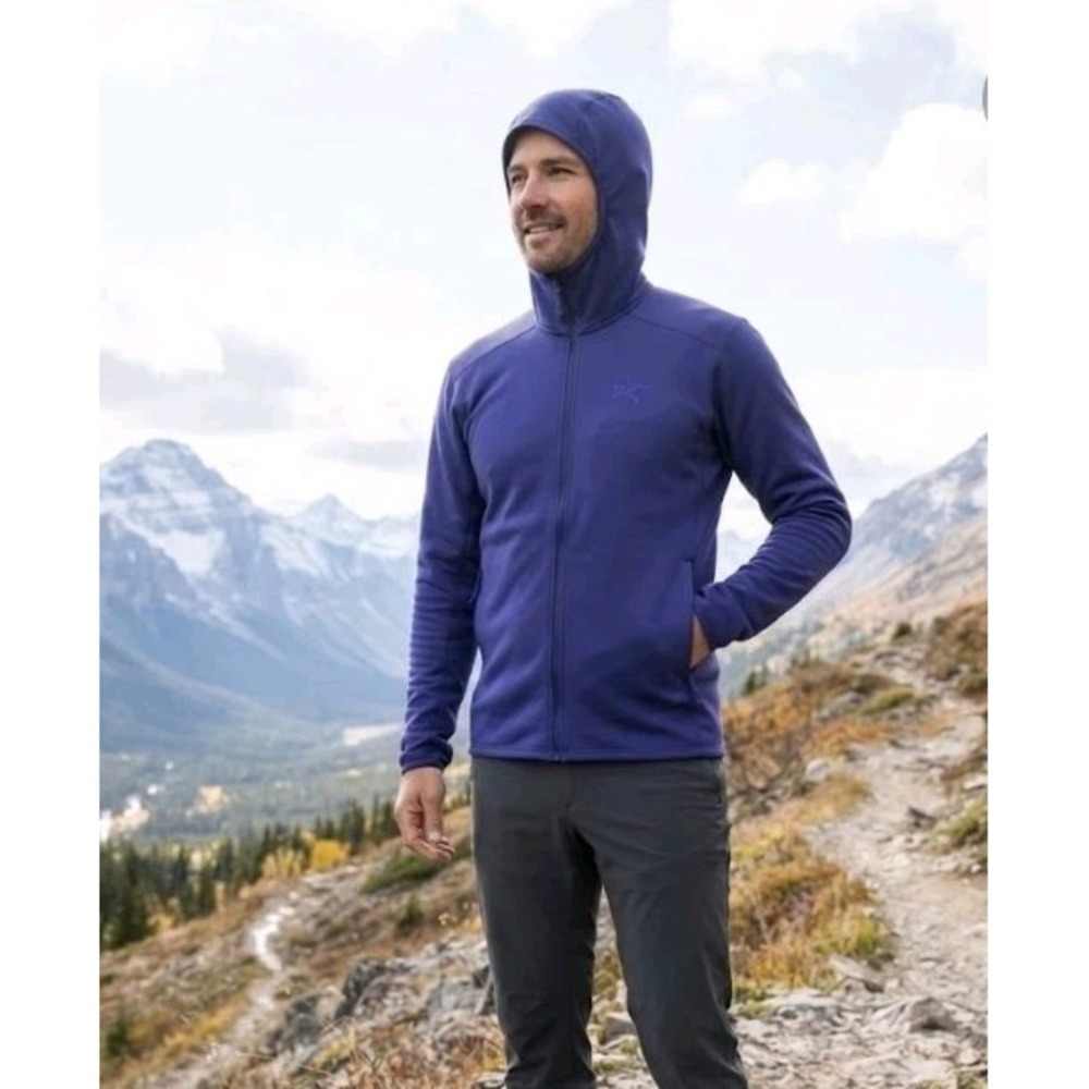 Arc'teryx Kyanite Lightweight Hoody Men's Medium Blue Full Zip Fleece Jacket